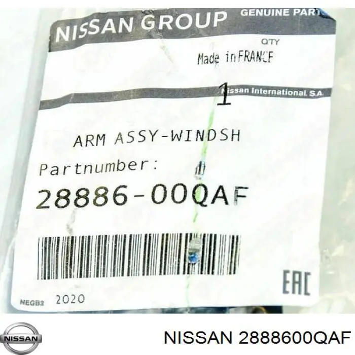 Brazo de limpiaparabrisas Nissan Primastar furgoneta (X83) (2002 - 2026) precio, desde 72,26 EUR