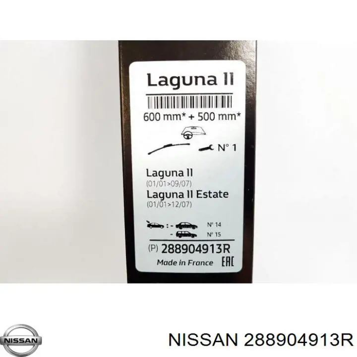 288904913R Nissan limpiaparabrisas