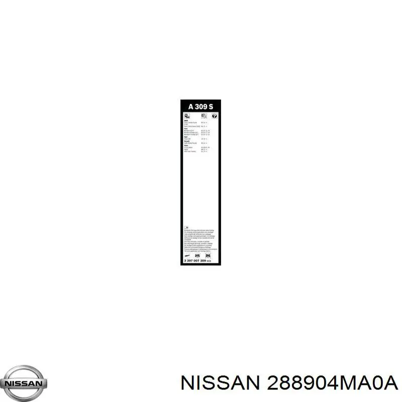Comprar 288904MA0A Nissan/Infiniti Escobilla del limpiaparabrisas del lado del conductor
