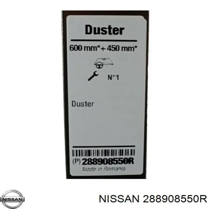 288908550R Nissan juego de limpiaparabrisas de luna delantera, 2 piezas