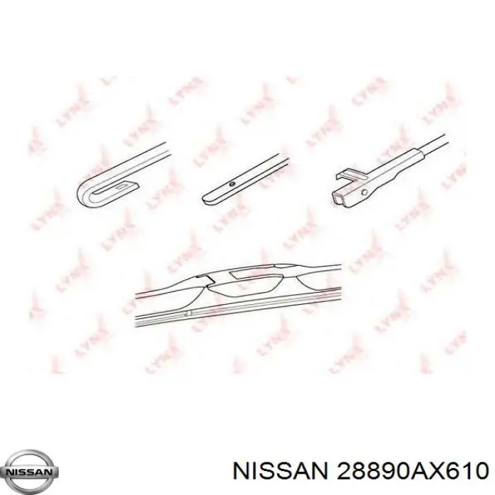 Escobilla del limpiaparabrisas del lado del conductor Nissan/Infiniti 28890AX610 precio, desde 22,83 EUR