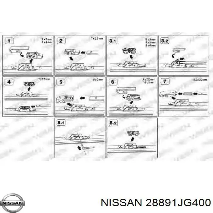 28891JG400 Nissan limpiaparabrisas de luna delantera conductor
