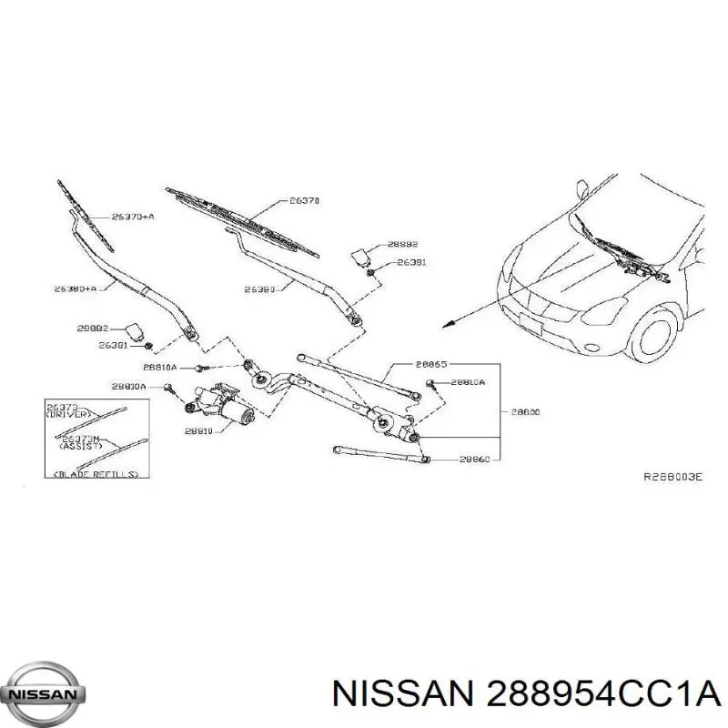  Nissan/Infiniti 288954CC1A precio, desde 46,46 EUR
