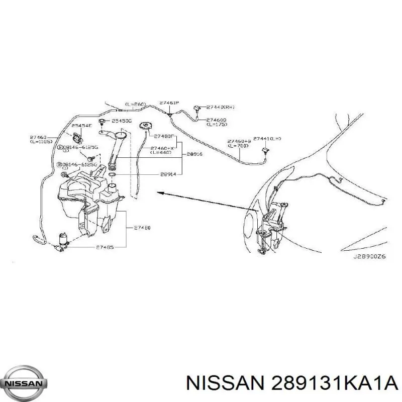 Botella limpiaparabrisas para Nissan JUKE JPN F15