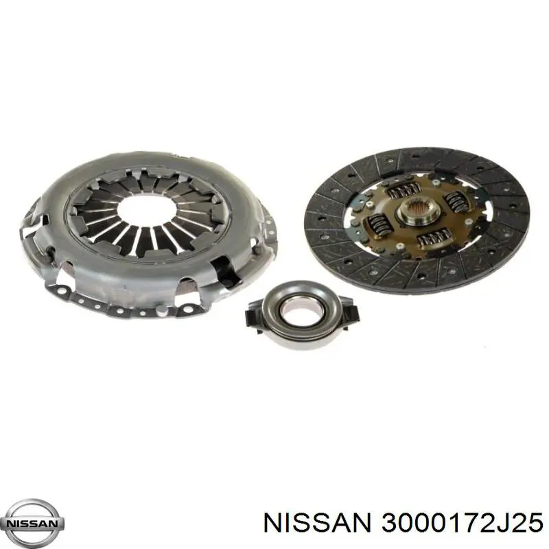 3000172J25 Nissan kit de embrague (3 partes)