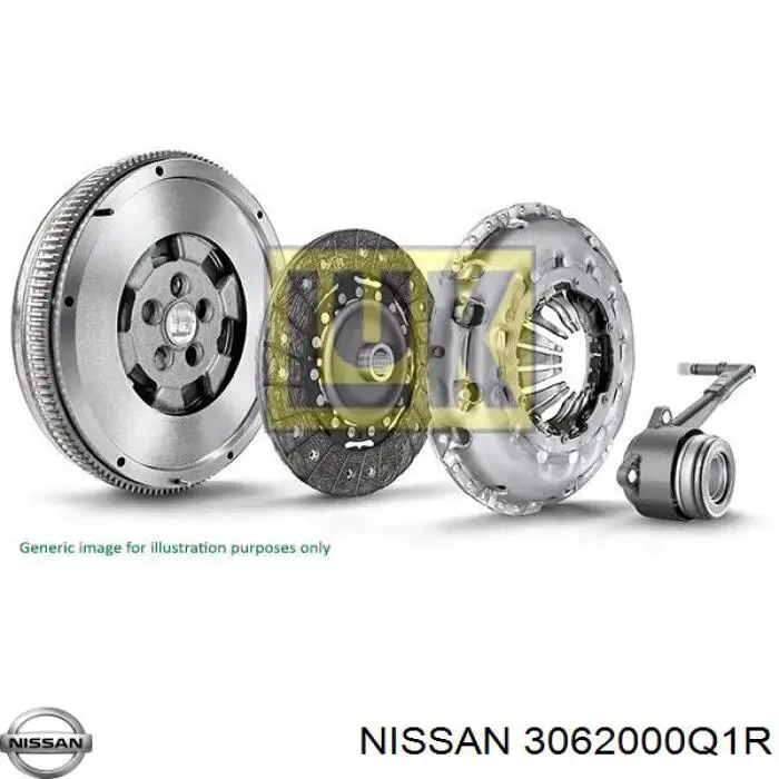 3062000Q1R Nissan desembrague central, embrague