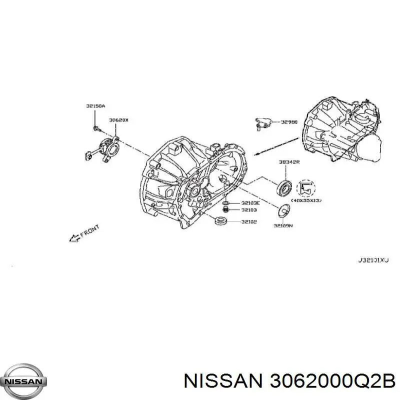 Desembrague central, embrague 3062000Q2B Nissan/Infiniti