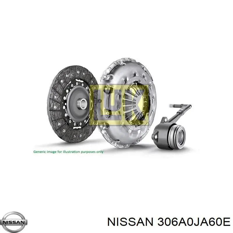 306A0JA60E Nissan desembrague central, embrague