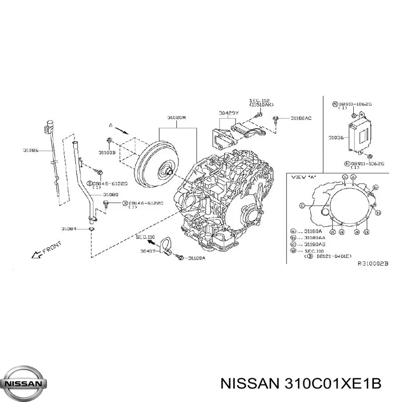 310C01XE1B Nissan transmisión automática completa