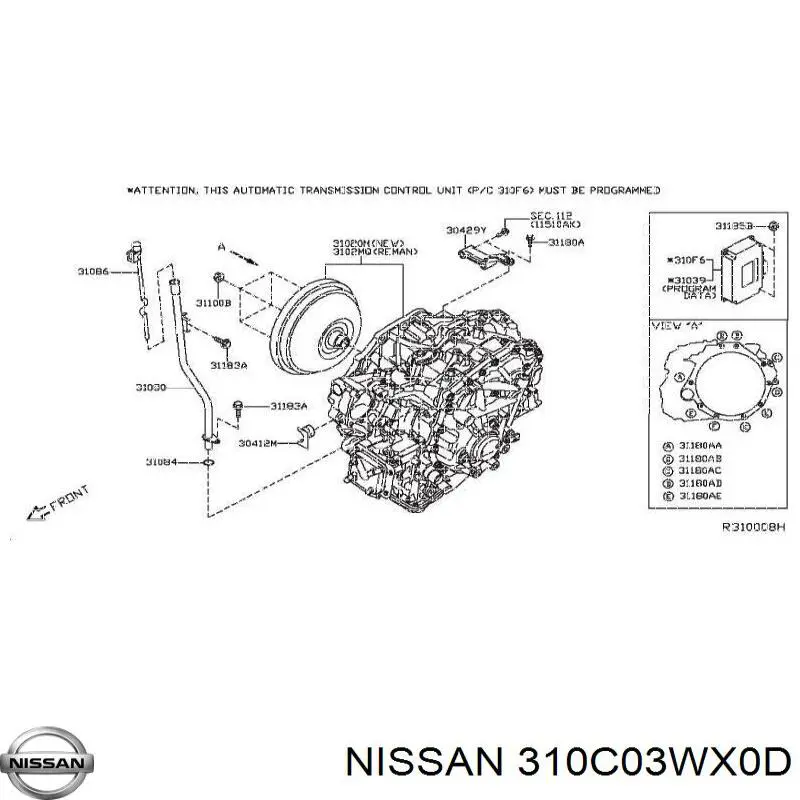 310CM3WX3CRE Nissan/Infiniti Transmisión automática