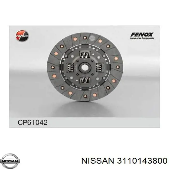 3110143800 Nissan plato de presión del embrague