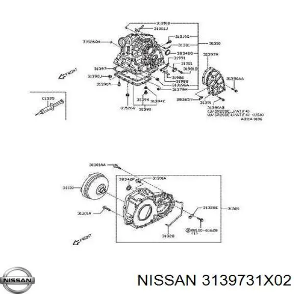 Comprar 3139731X02 Nissan/Infiniti Junta del cárter de aceite de la caja de cambios
