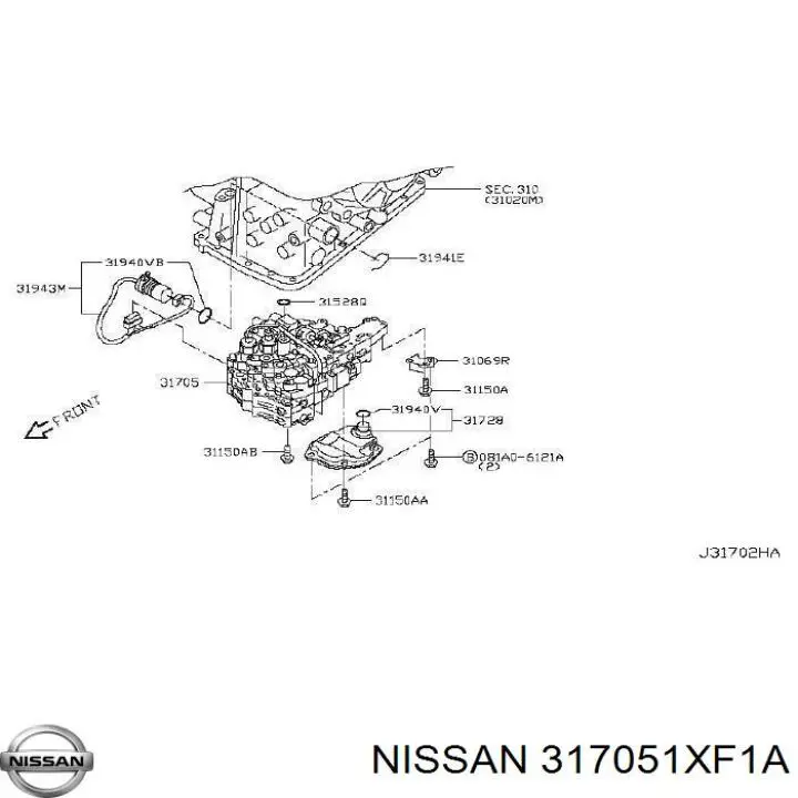Bloque de válvulas de la transmisión automática Nissan/Infiniti 317051XF0C precio, desde 1157,98 EUR