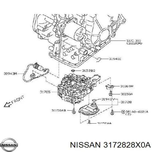 Comprar 3172828X0A Nissan/Infiniti Filtro de transmisión automática