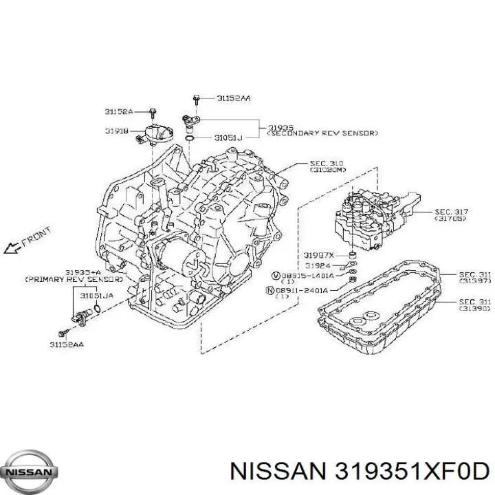 31935X420B Nissan sensor de velocidad