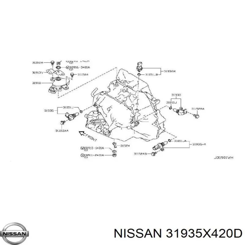 Sensor de velocidad 319351XF0D Nissan/Infiniti
