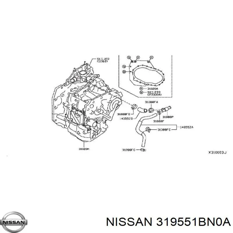 Sensor, nivel de suspensión neumática, delantero para Nissan Pathfinder (R51M)