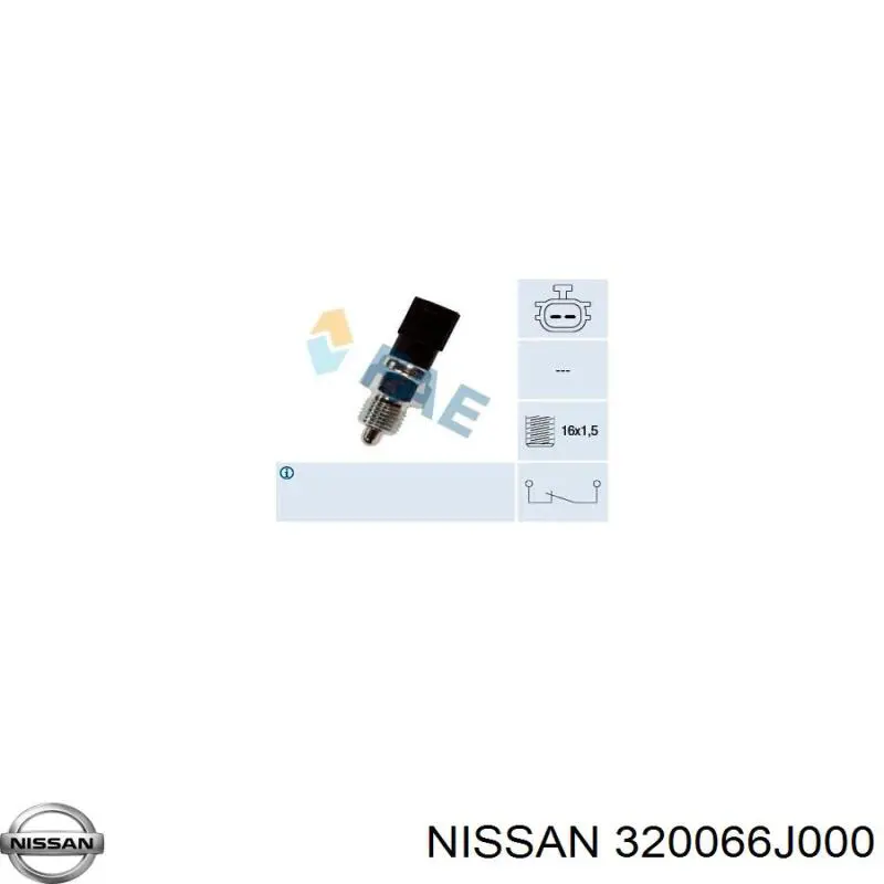 Interruptor, piloto de marcha atrás NISSAN 320066J000