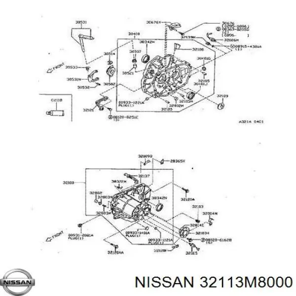 3211395F0A Nissan anillo reten caja de cambios