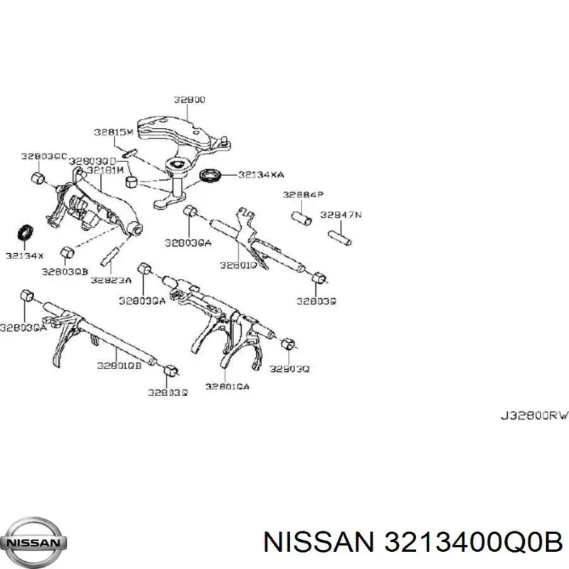 3213400Q0B Nissan sello de aceite del vastago de la caja de engranajes