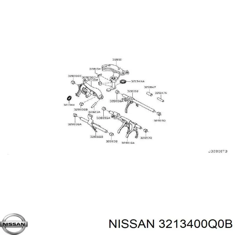 Comprar 3213400Q0B Nissan/Infiniti Retén del vástago del cambio de la caja de cambios