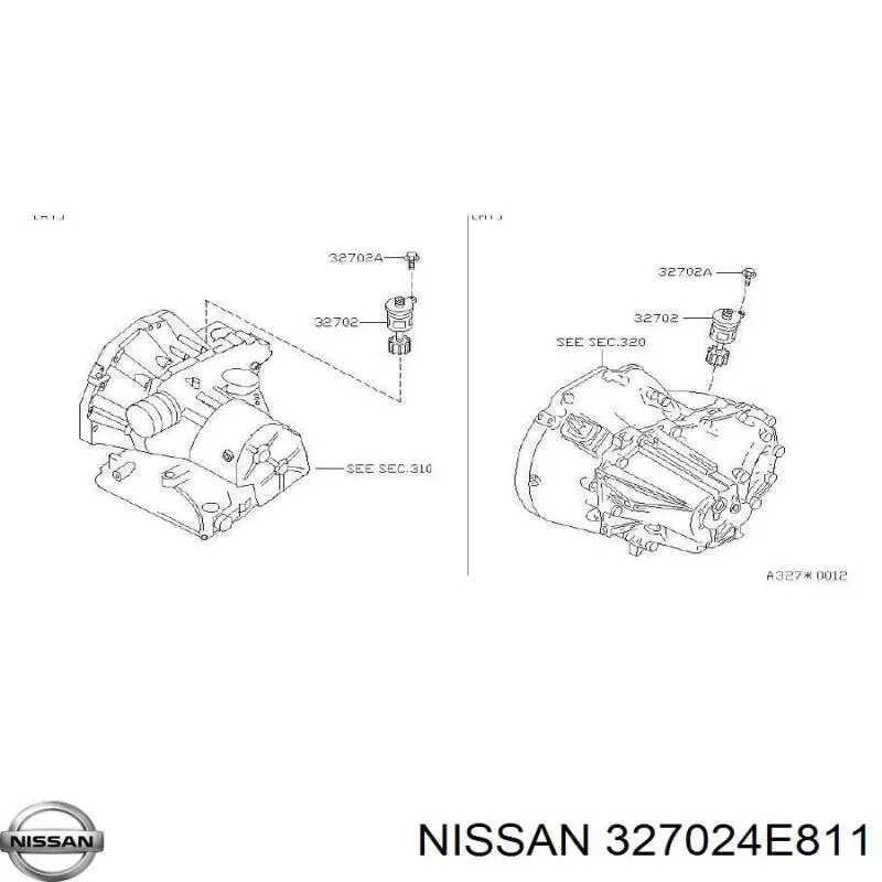 327024E811 Nissan sensor de velocidad