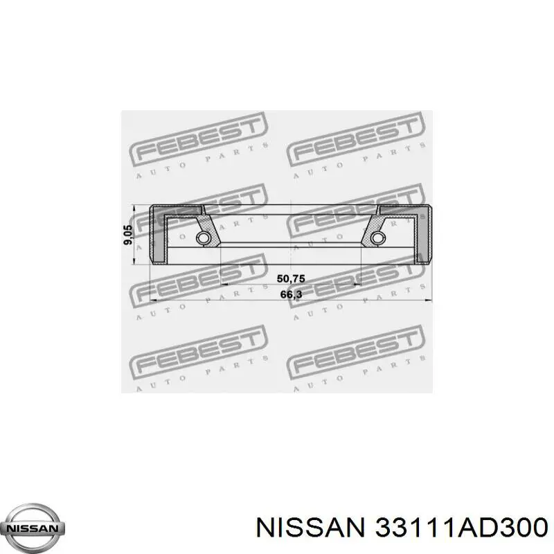 Retén de salida trasero de la caja de transferencia Nissan/Infiniti 33111AD300 precio, desde 6,22 EUR