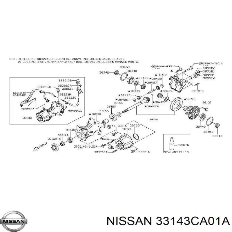 Nissan/Infiniti 33143CA01A precio, desde 42,49 EUR