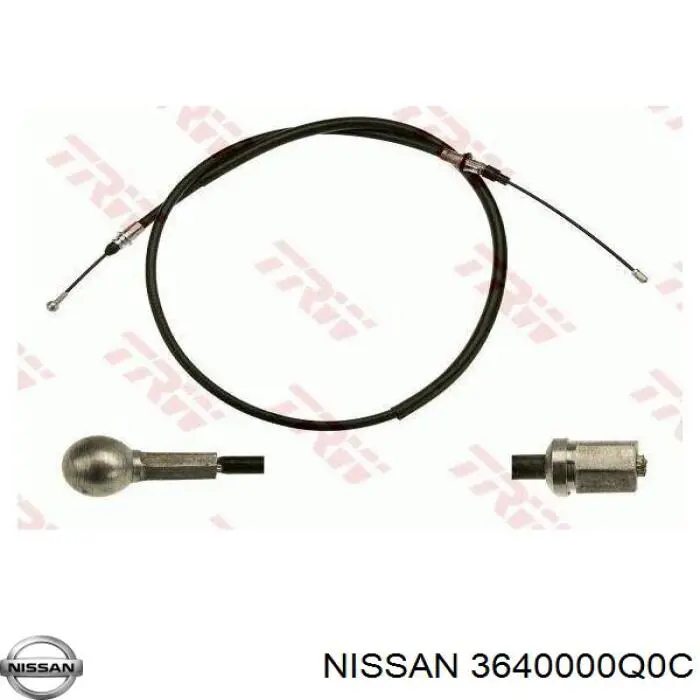 Comprar 3640000Q0C Nissan/Infiniti Cable de freno de mano trasero derecho/izquierdo