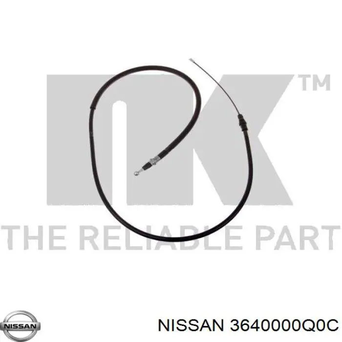Cable de freno de mano trasero derecho/izquierdo 3640000Q0C Nissan/Infiniti