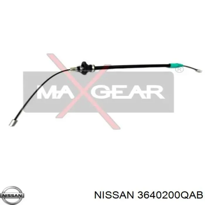 3640200QAB Nissan cable de freno de mano delantero