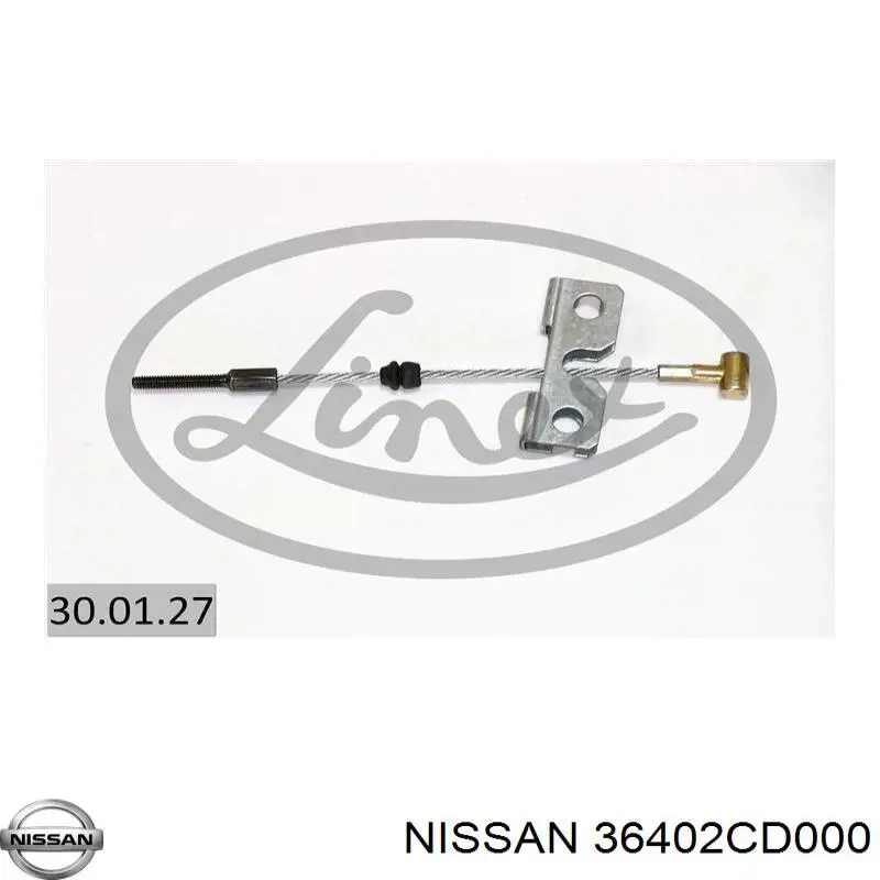 36402BM600 Nissan cable de freno de mano delantero