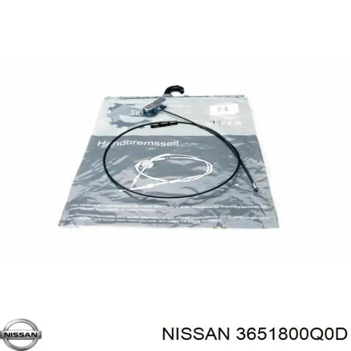 Cable intermedio de freno de mano 3651800Q0D Nissan/Infiniti