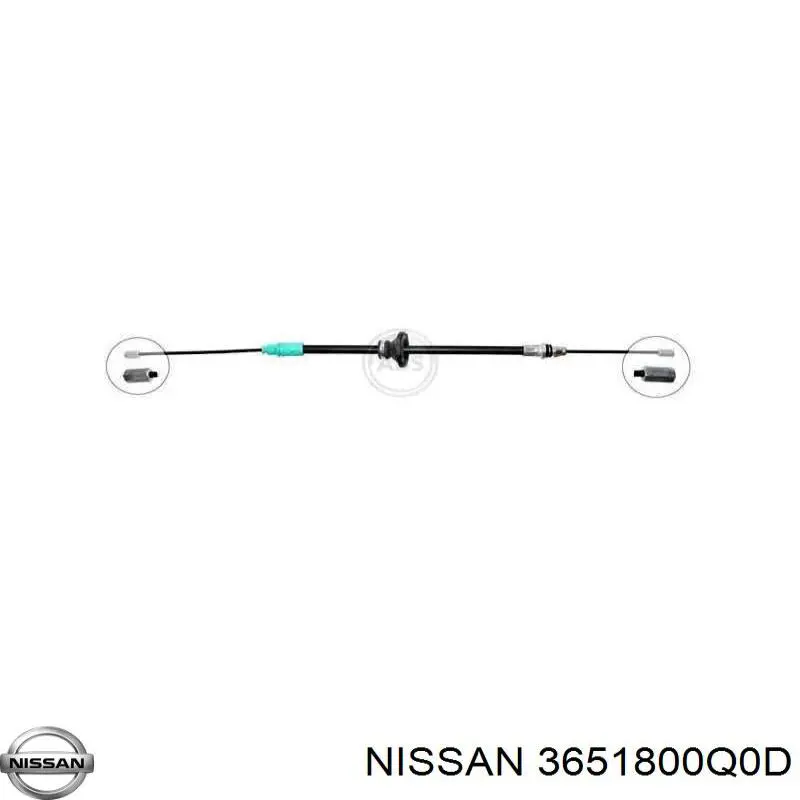 3651800Q0D Nissan/Infiniti Cable intermedio de freno de mano