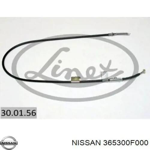 365300F000 Nissan cable de freno de mano trasero derecho