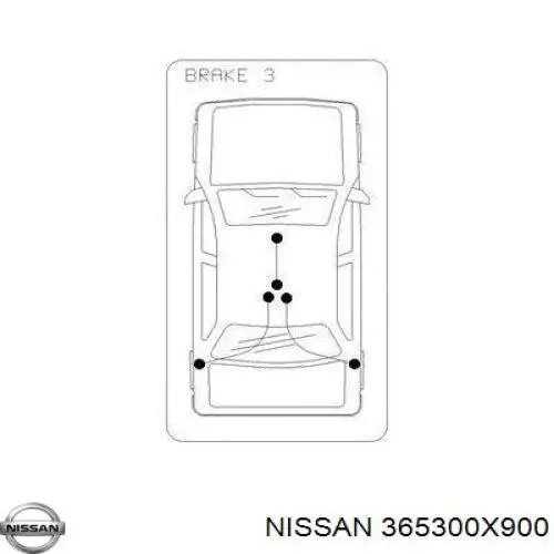 365302X801 Nissan cable de freno de mano trasero derecho