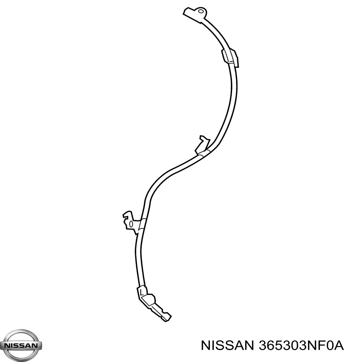 Cable de freno de mano trasero derecho Nissan LEAF (ZE0U)