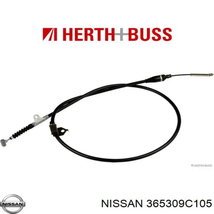 365309C105 Nissan cable de freno de mano trasero derecho