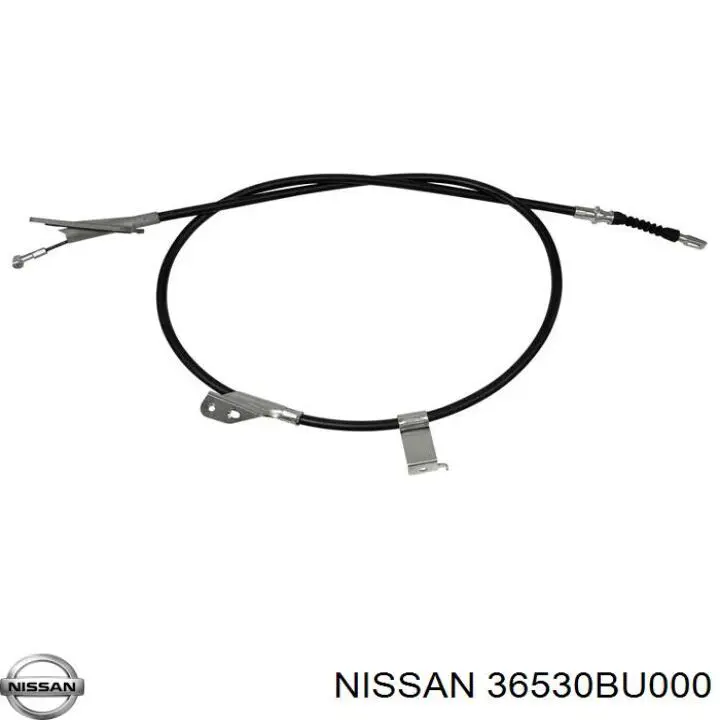 36530BU000 Nissan cable de freno de mano trasero derecho