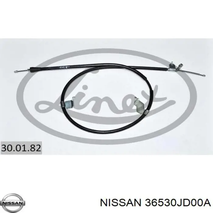 Comprar 36530JD00A Nissan/Infiniti Cable de freno de mano trasero derecho