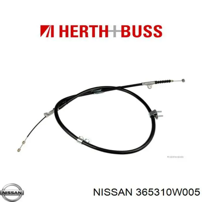 365310W00A Nissan cable de freno de mano trasero izquierdo