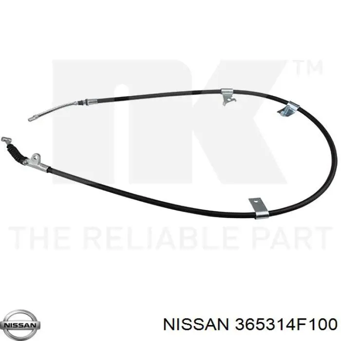 365314F100 Nissan cable de freno de mano trasero izquierdo