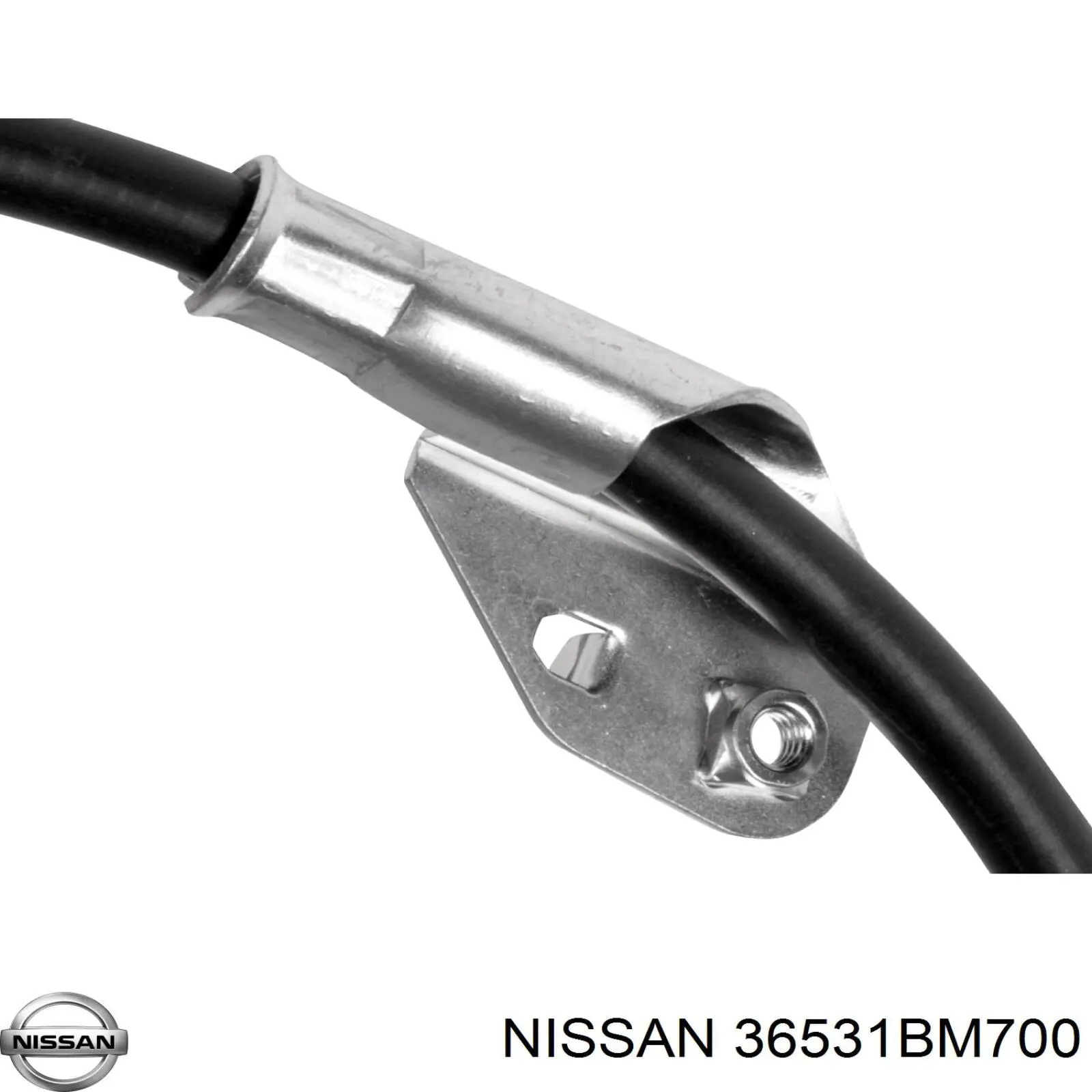 36531BM700 Nissan cable de freno de mano trasero izquierdo