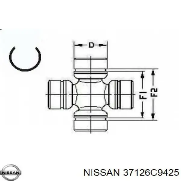 Cruceta del eje cardán trasero Nissan/Infiniti 37126C9425 precio, desde 22,66 EUR