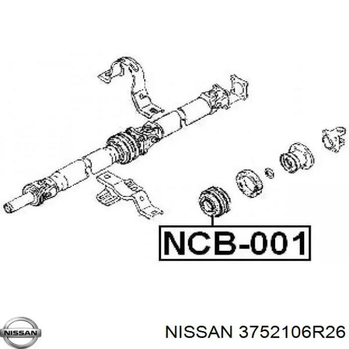 3752106R26 Nissan suspensión, árbol de transmisión