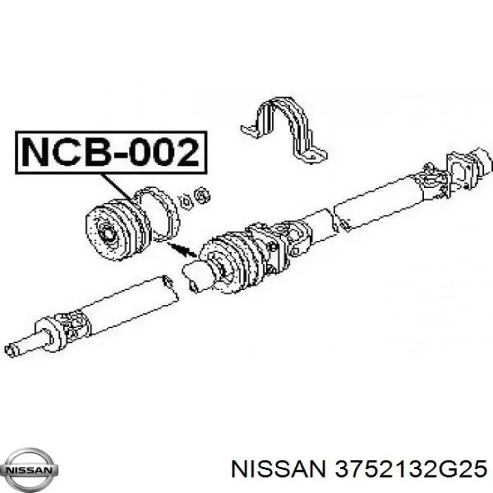 Rodamiento central del eje de transmisión 37521W1085 Nissan/Infiniti
