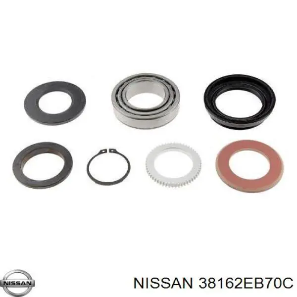 38162EB70C Nissan cojinete, palier, eje trasero