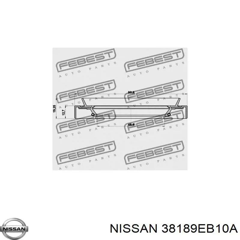 38189EB10A Hyundai/Kia anillo retén, diferencial trasero