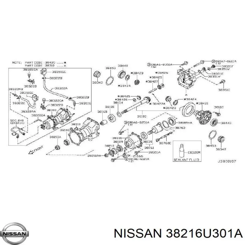  Nissan/Infiniti 38216U301A precio, desde 10,70 EUR