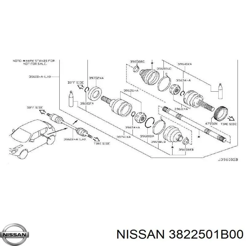 3822501B00 Nissan